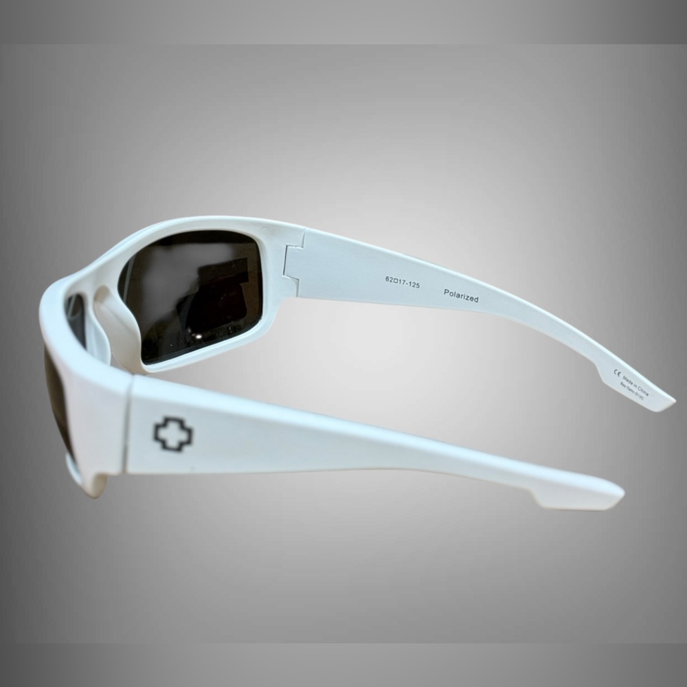 AUTHENTIC Spy Optic Piper Sunglasses Gray Polarized Matte White NEW IN BOX - Picture 9 of 9